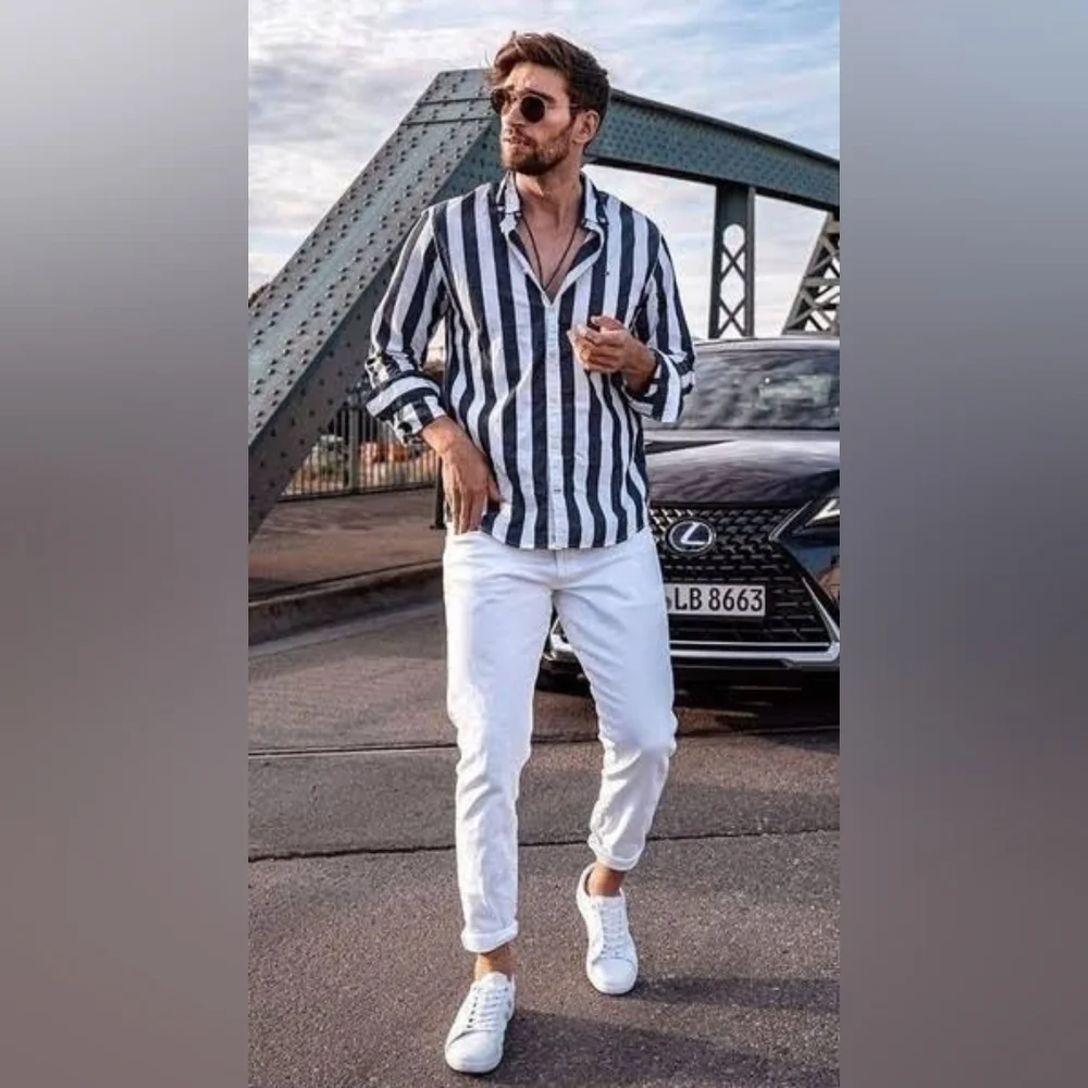 Ron Tomson Waist 30" White leather pants - Picture 5 of 12